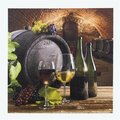 Youngs Canvas Wine Barrel Wall Art 21644